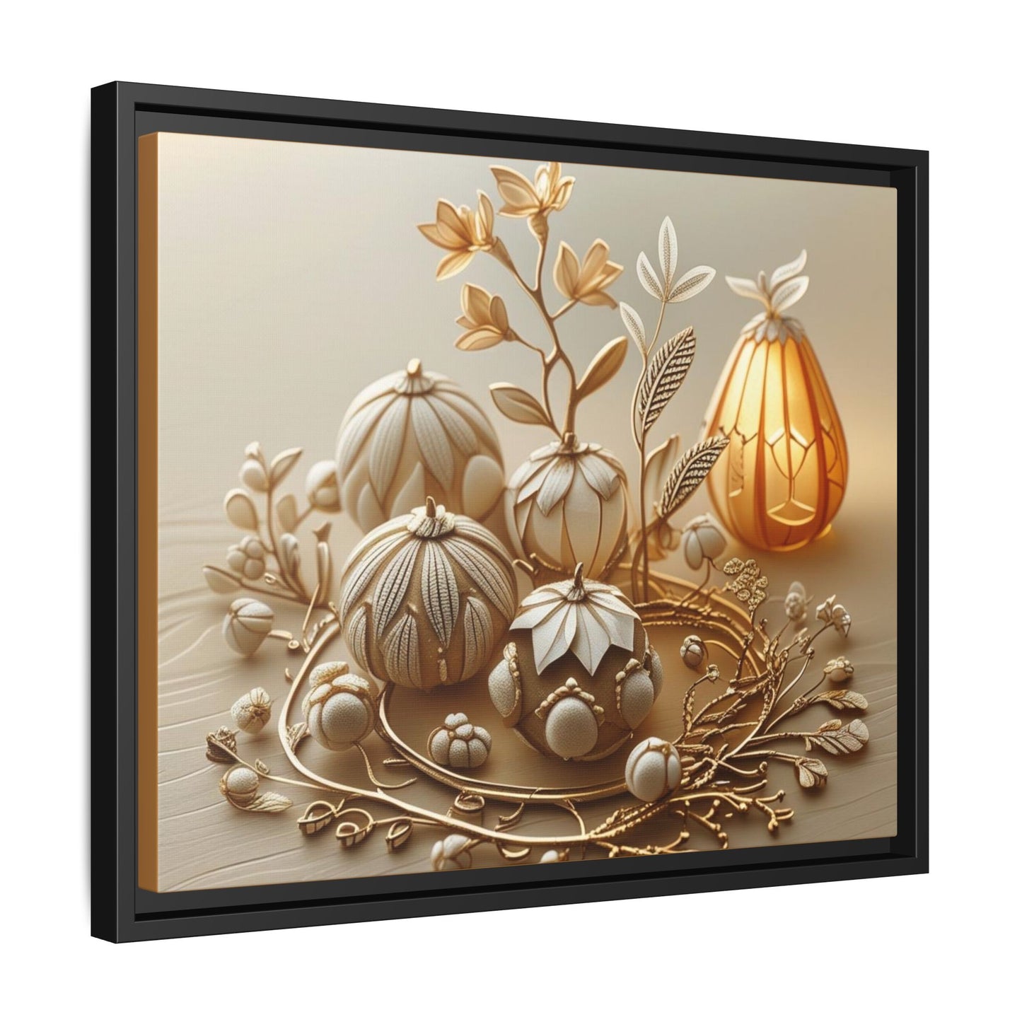 Autumn Framed Canvas Art,Thanksgiving Wall Art