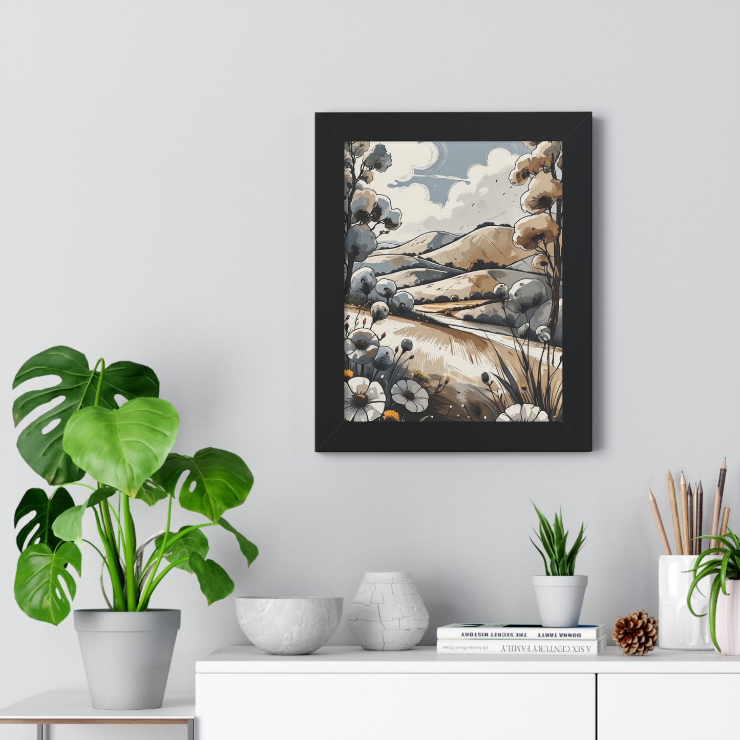 Nature-Inspired Framed Vertical Poster