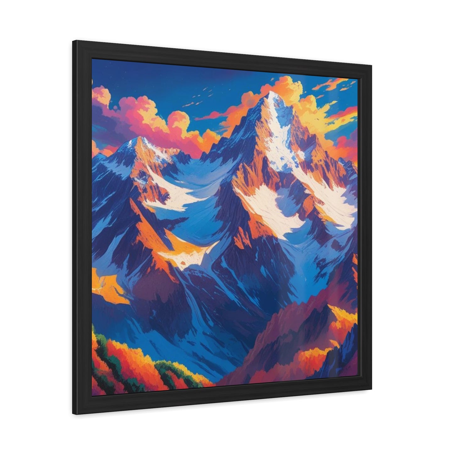 Mountain Sunset Framed Poster