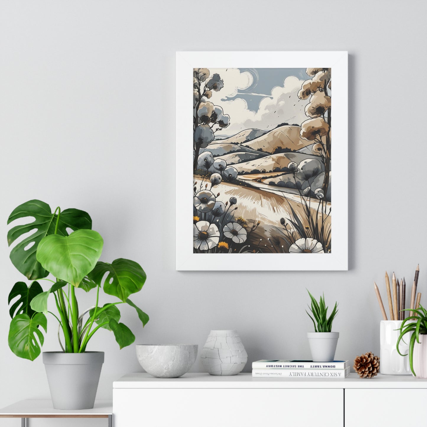 Nature-Inspired Framed Vertical Poster