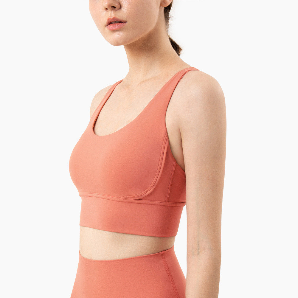 Quick-drying cross strap sports fitness suit