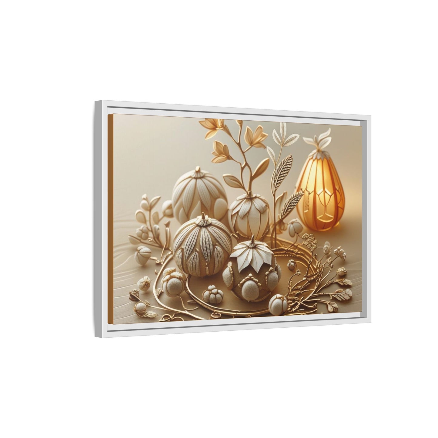 Autumn Framed Canvas Art,Thanksgiving Wall Art
