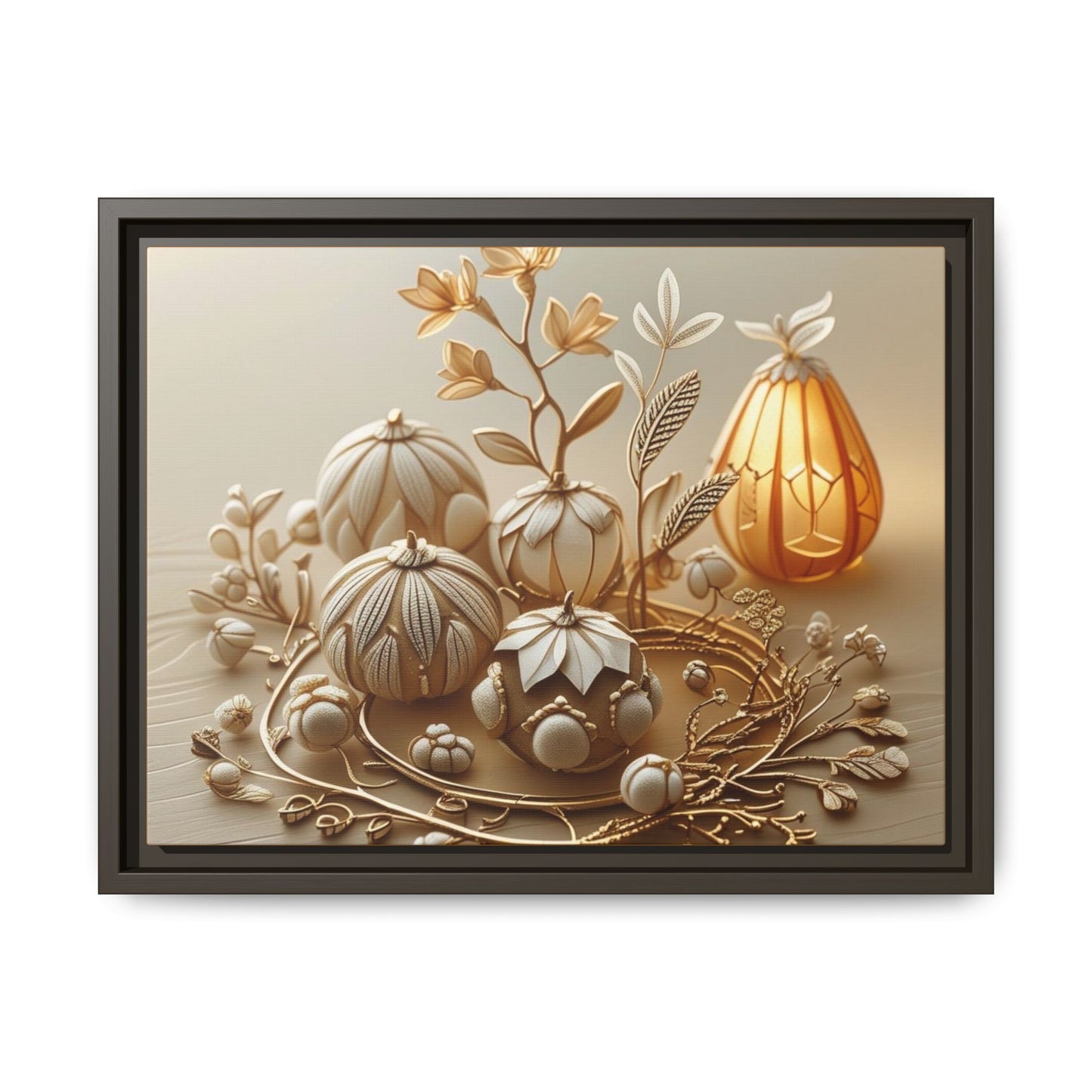 Autumn Framed Canvas Art,Thanksgiving Wall Art