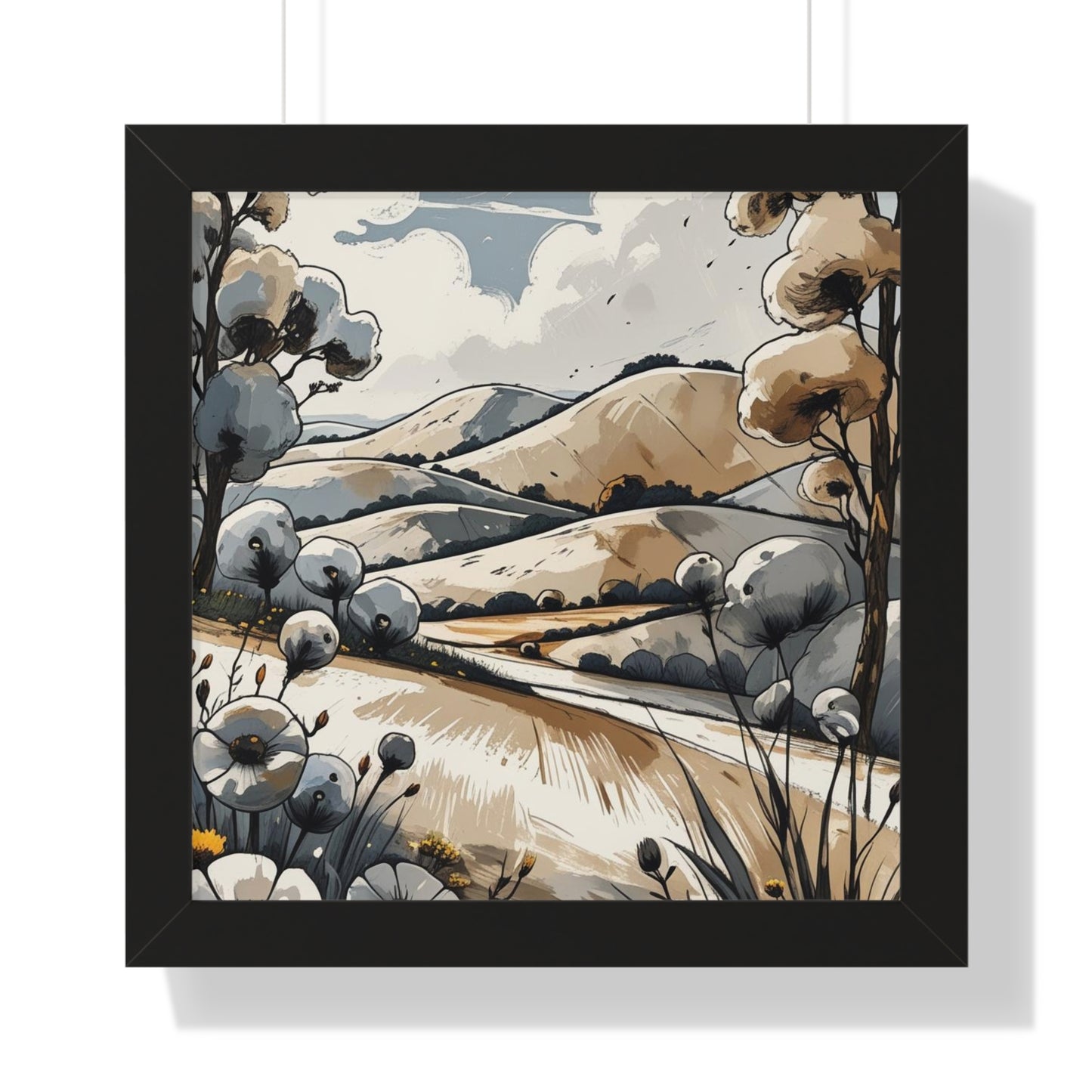 Nature-Inspired Framed Vertical Poster