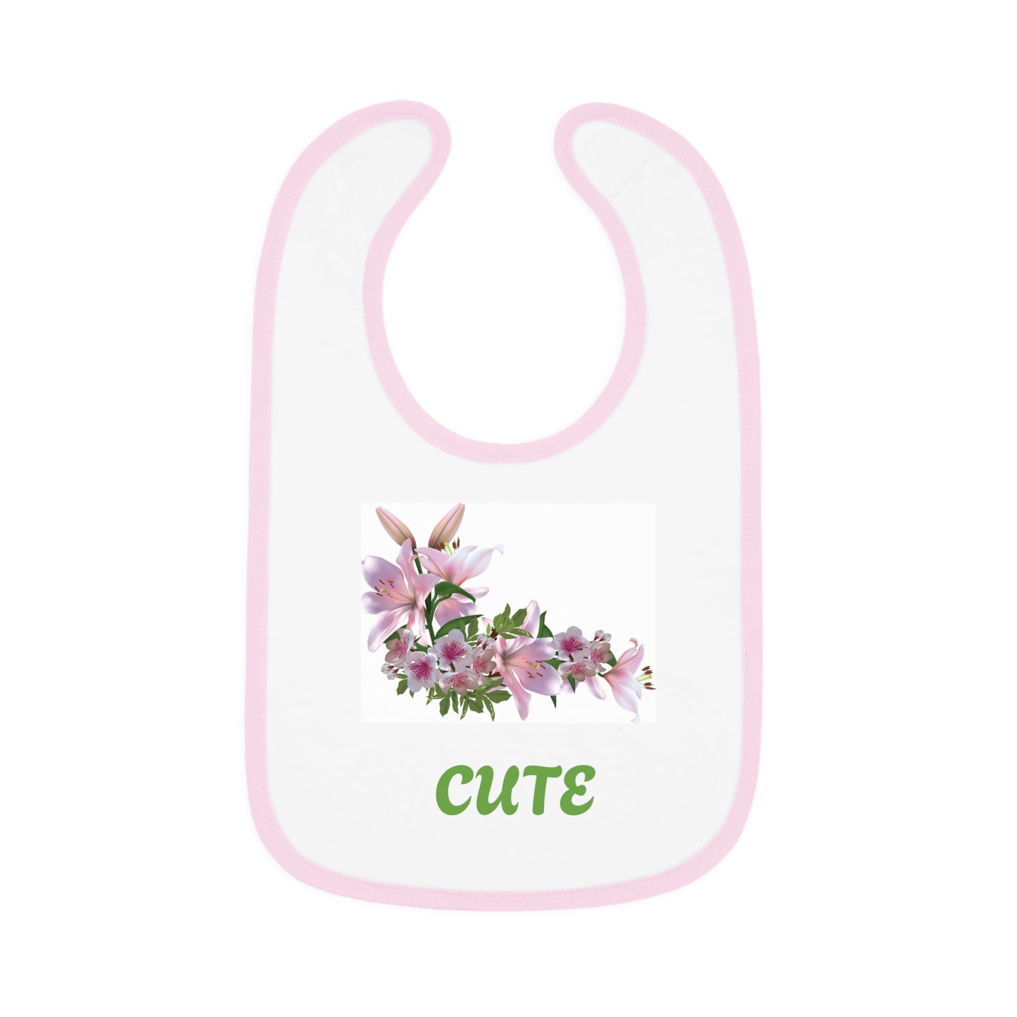 Baby Contrast Trim Jersey Bib
