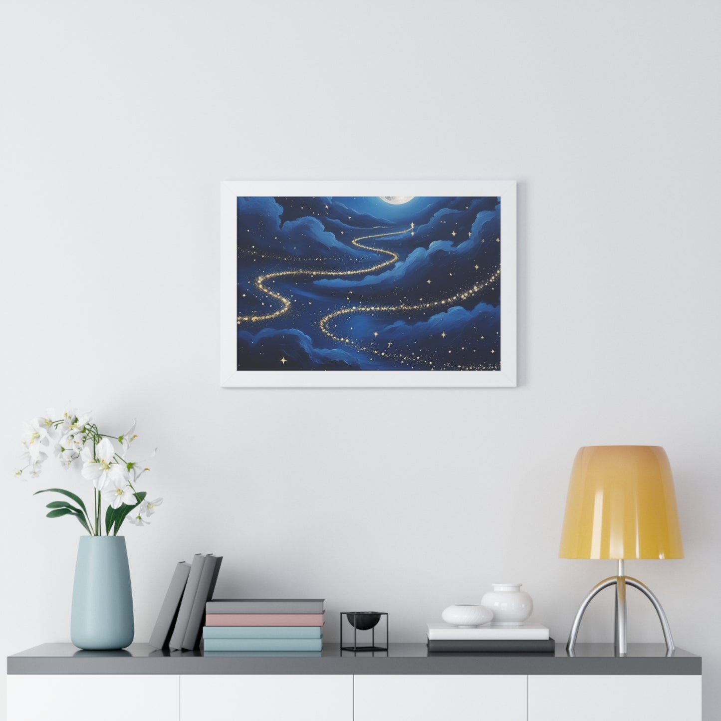 Serene Night Sky Framed Poster