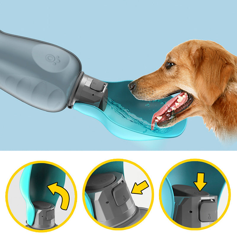 800ml Dogs Water Bottle Portable High Capacity Pet Foldable Drinking Bowl