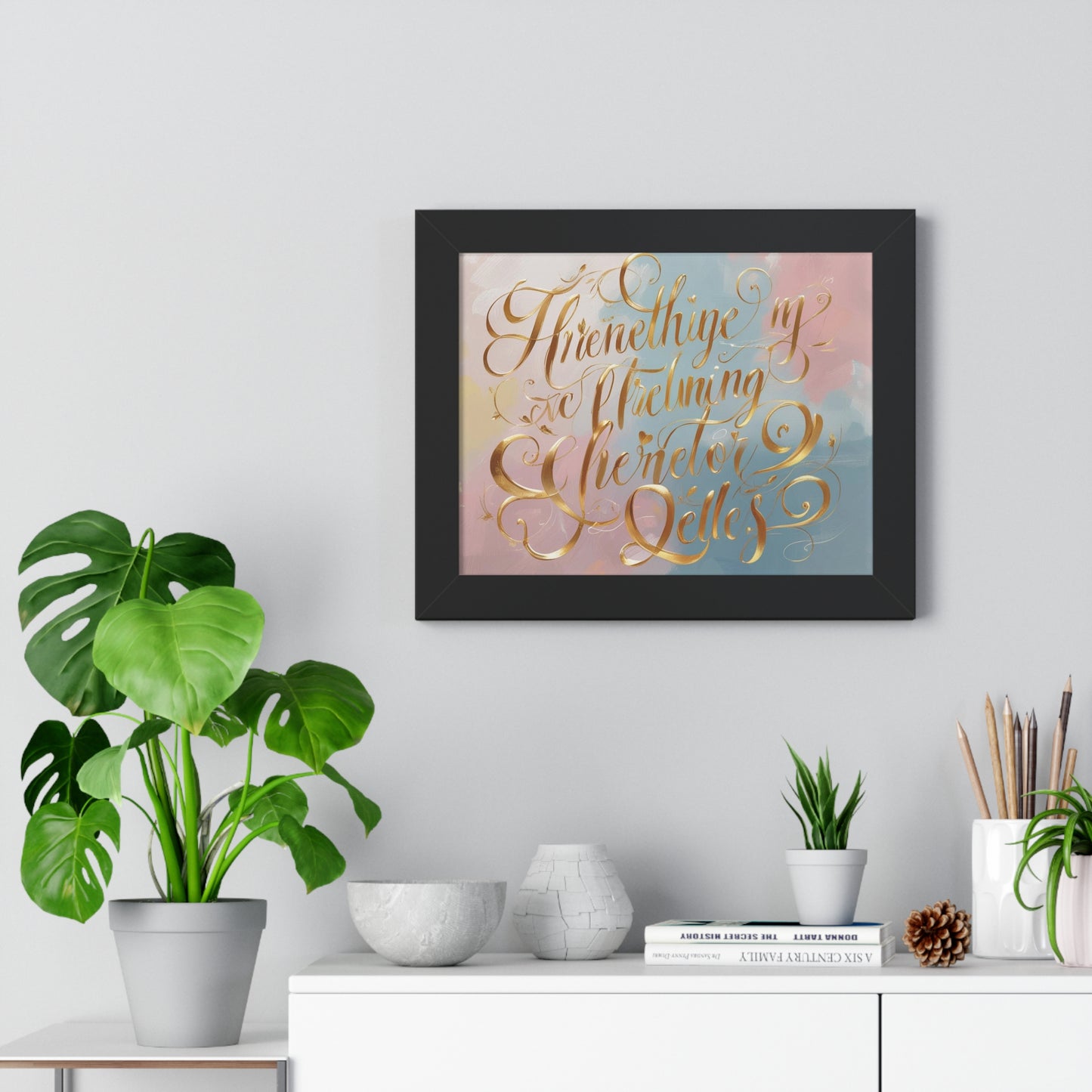 Elegant Framed Inspirational Poster, Modern Aesthetic