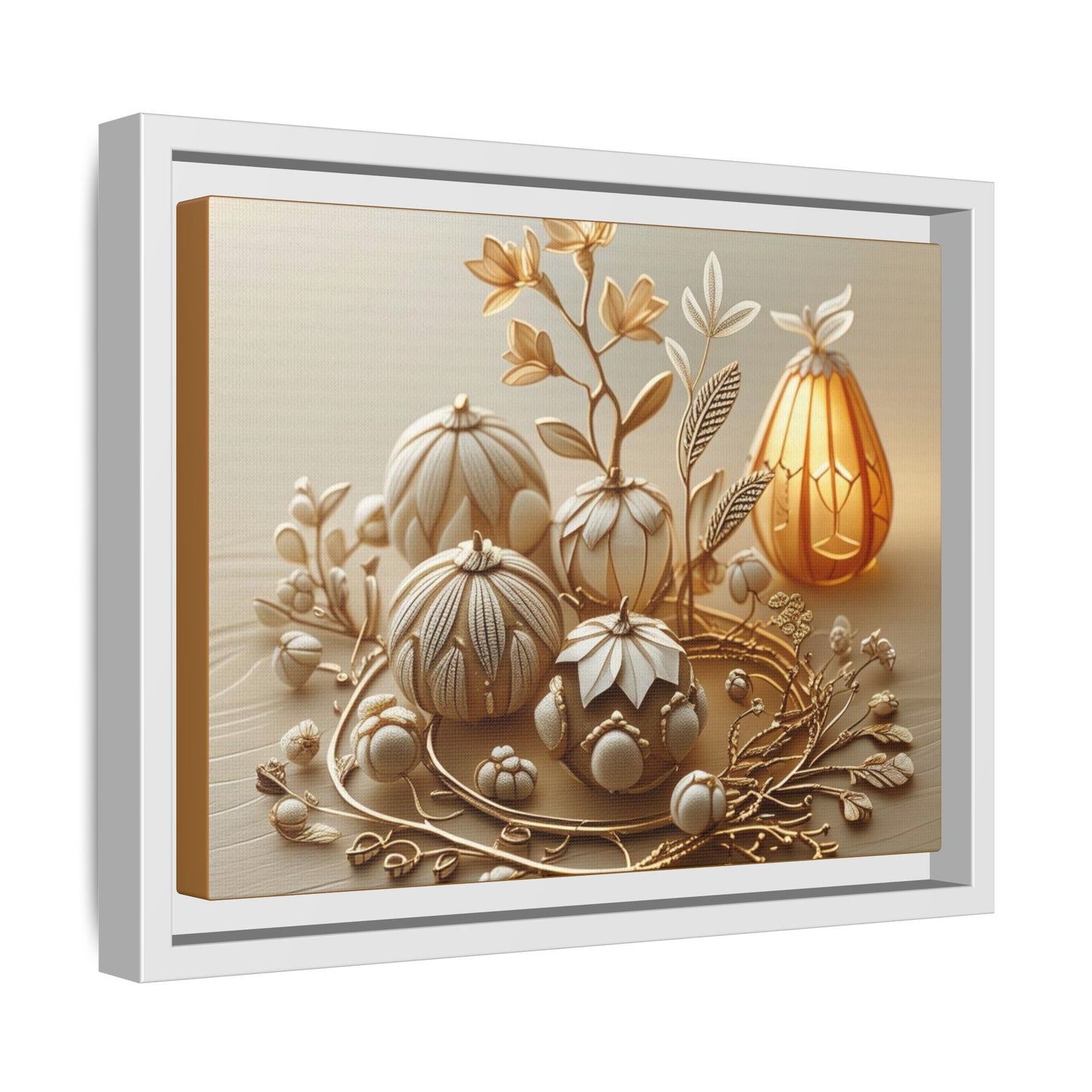 Autumn Framed Canvas Art,Thanksgiving Wall Art