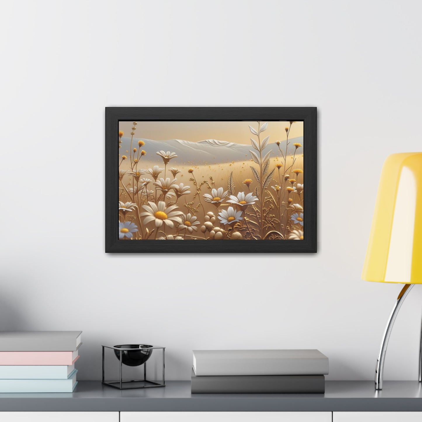 Framed Floral Wall Art, Modern Living Room Decorations