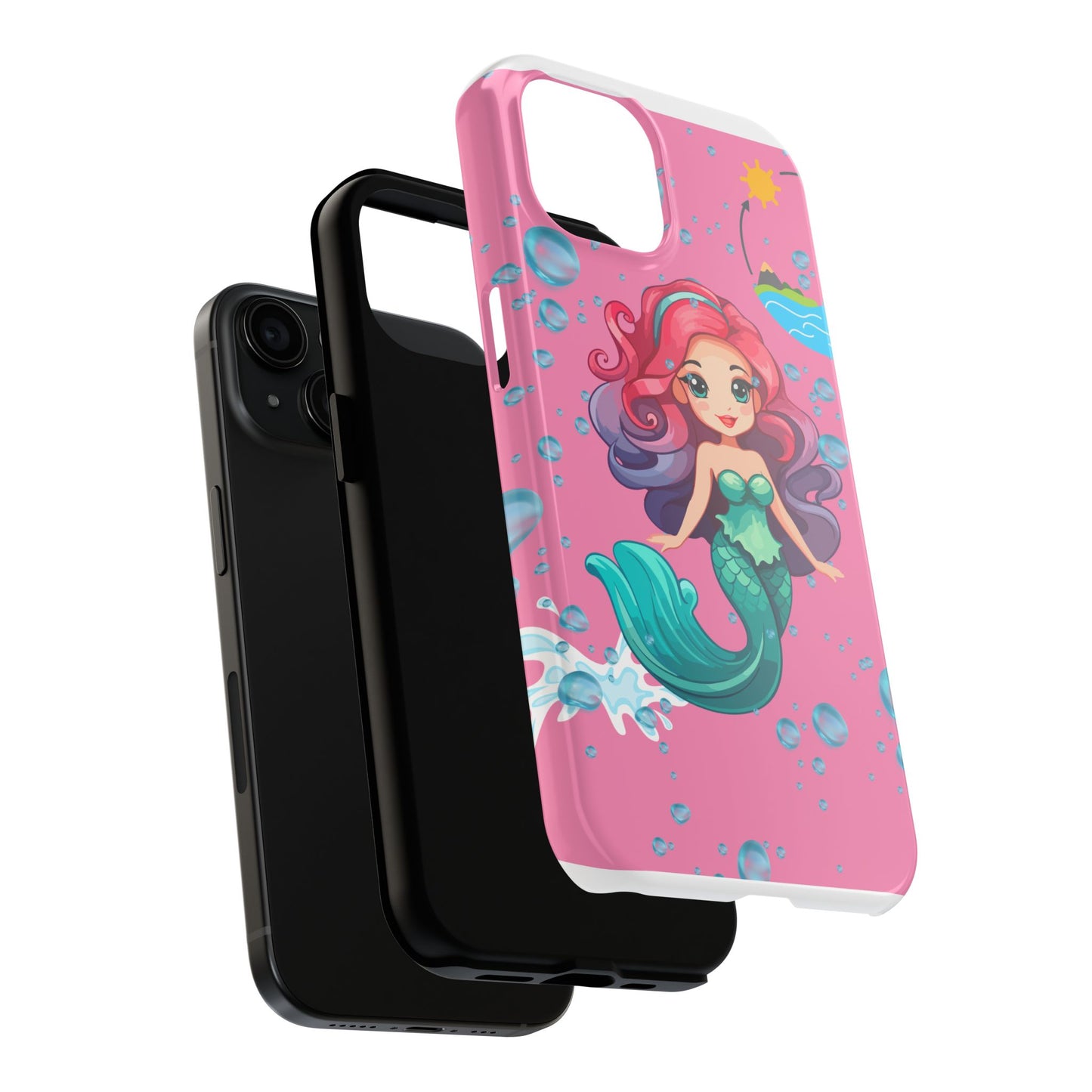 Mermaid Phone Case - Cute Tough Phone Cases, Phone Accessories, Mermaid Lover Gift, Waterproof Phone Cover, Gifts for Teens