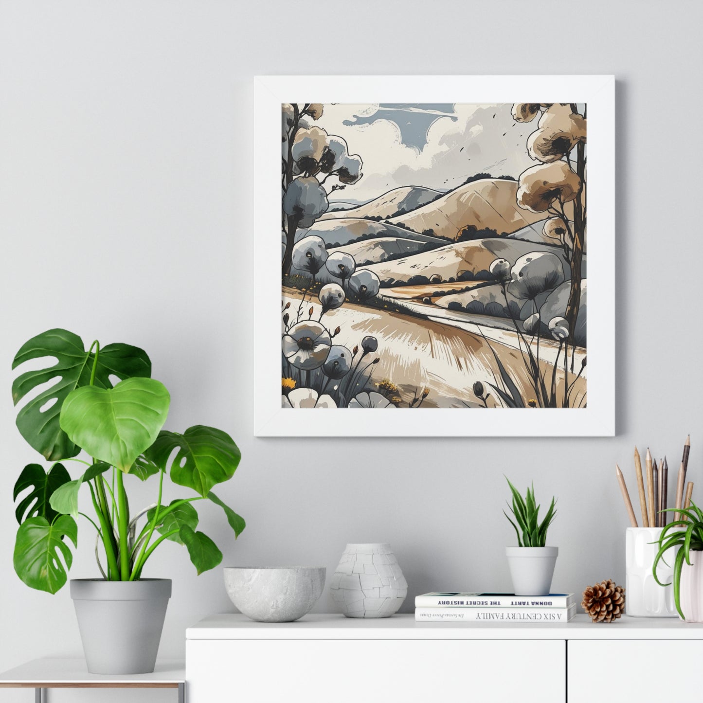 Nature-Inspired Framed Vertical Poster