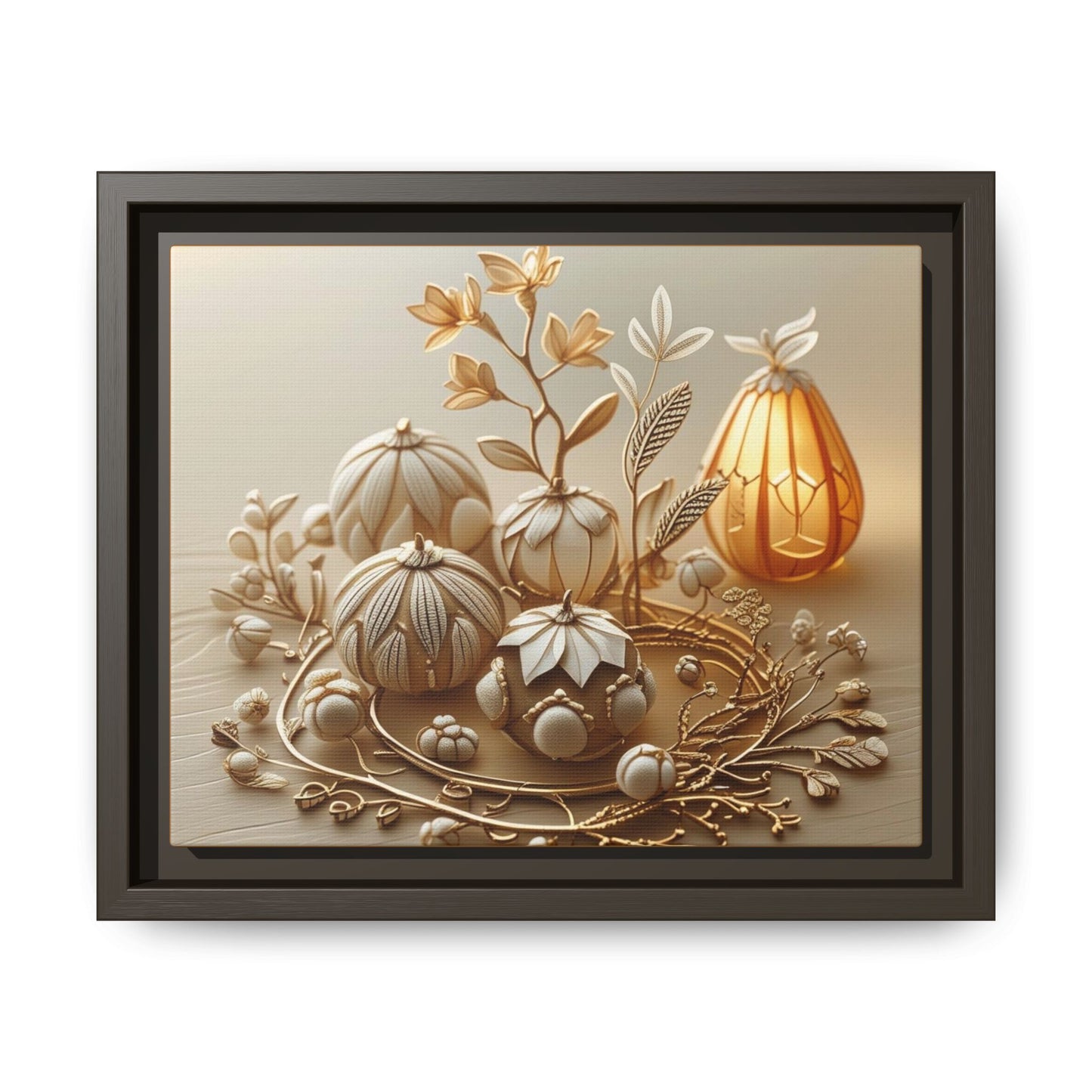 Autumn Framed Canvas Art,Thanksgiving Wall Art