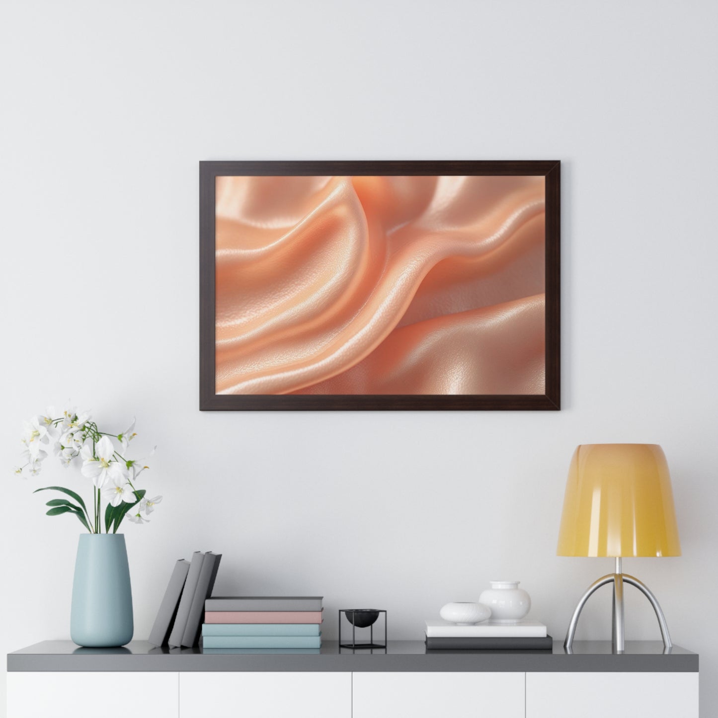 Elegant Framed Horizontal Art Print, Modern Wall Decor