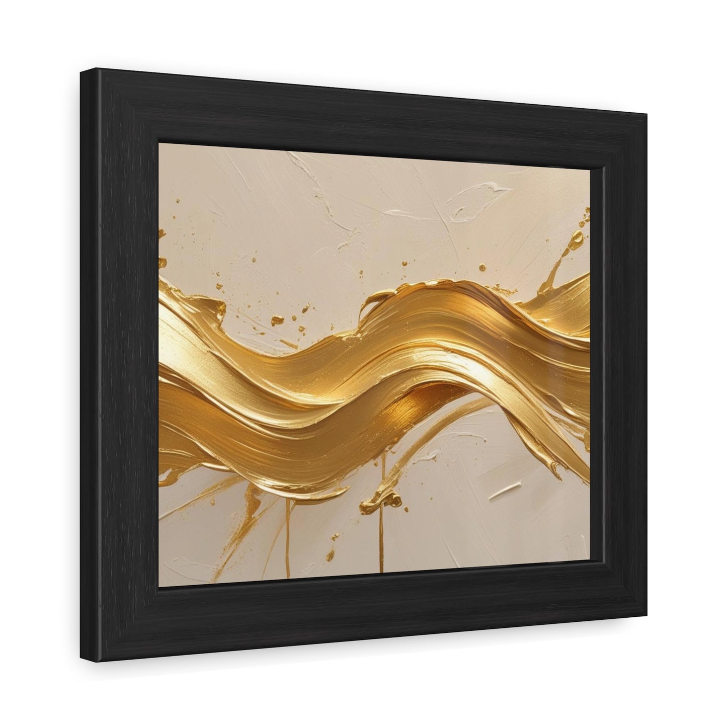 Elegant Gold Wave Framed Poster