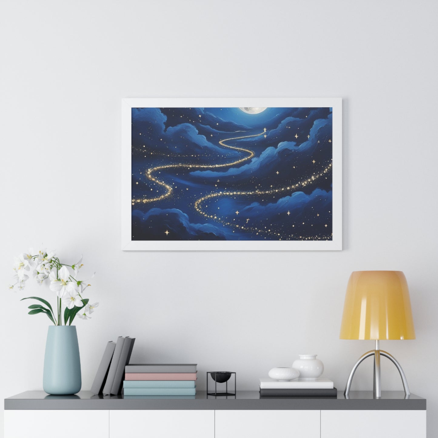 Serene Night Sky Framed Poster