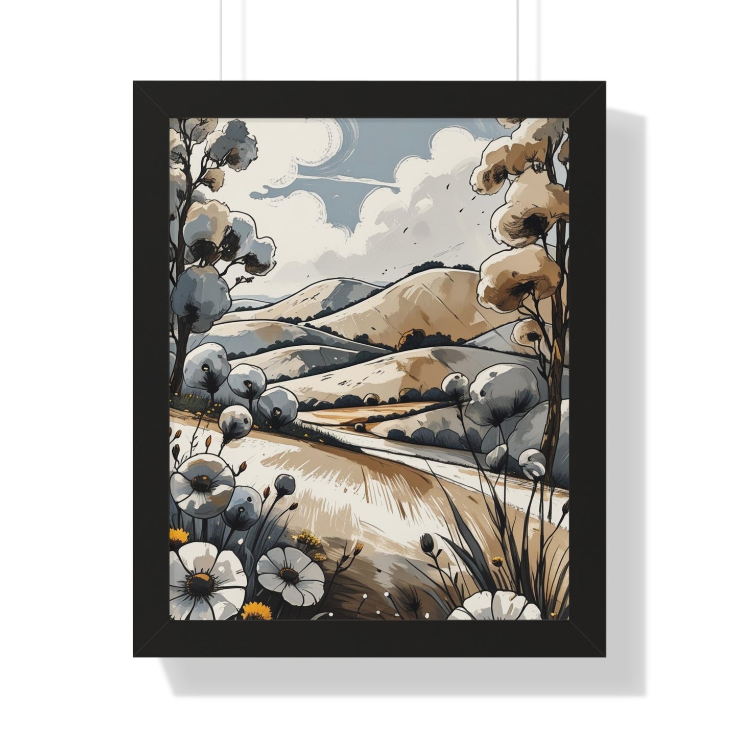 Nature-Inspired Framed Vertical Poster
