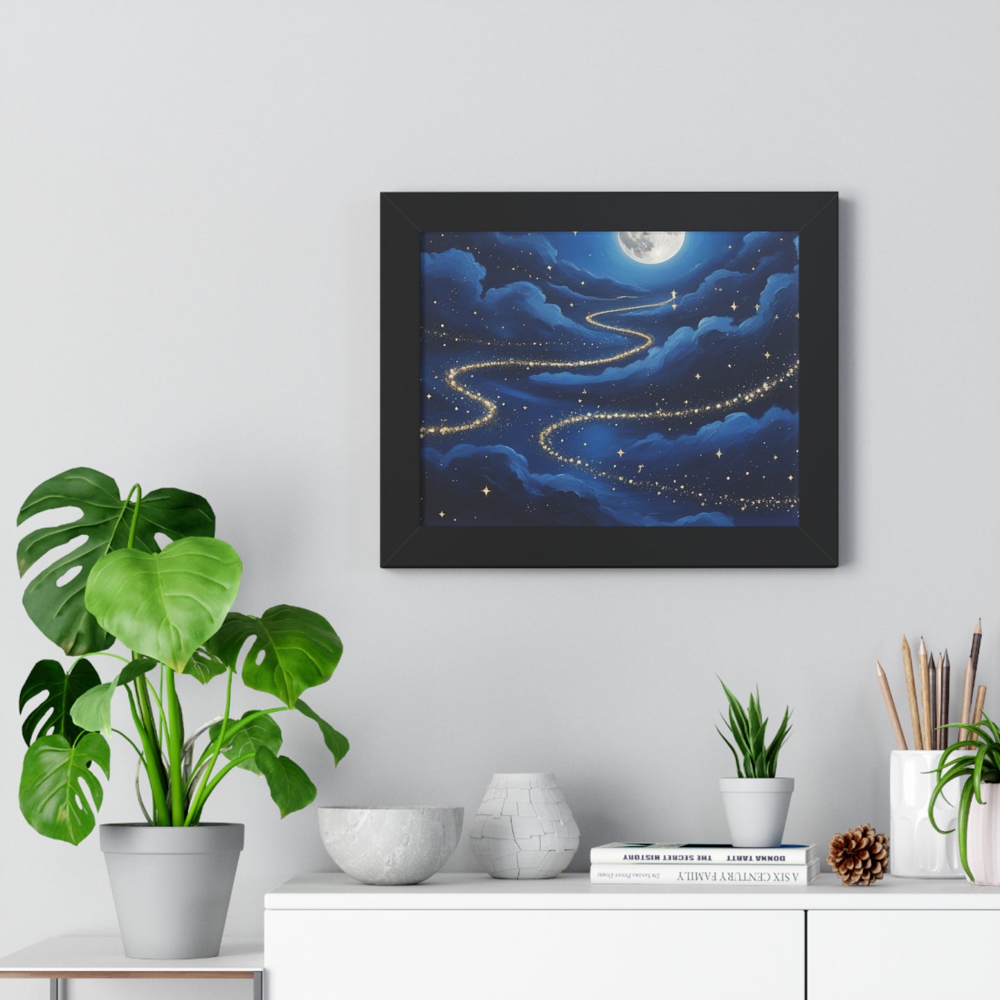 Serene Night Sky Framed Poster