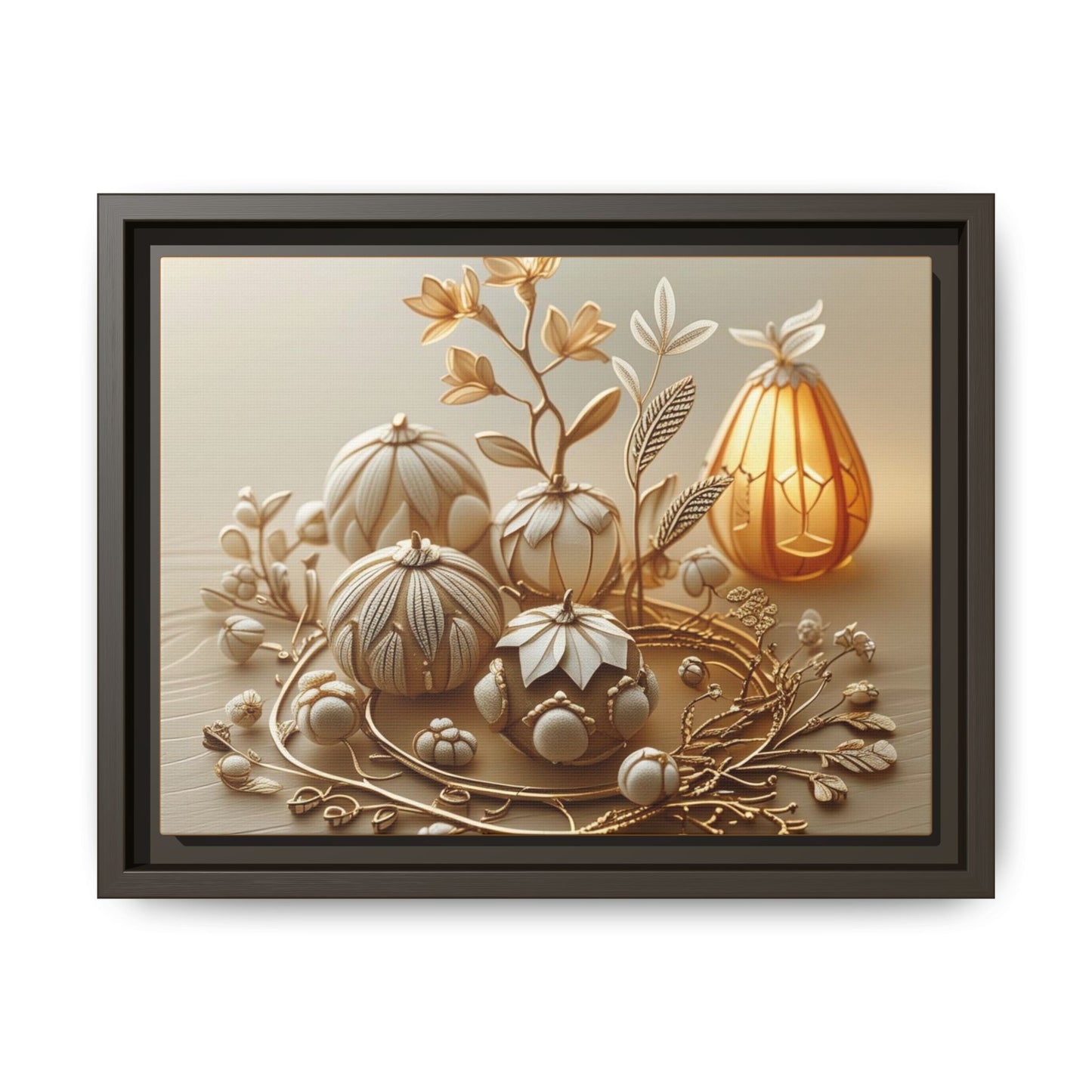 Autumn Framed Canvas Art,Thanksgiving Wall Art