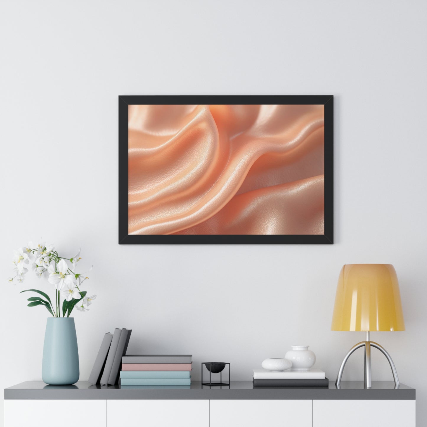 Elegant Framed Horizontal Art Print, Modern Wall Decor