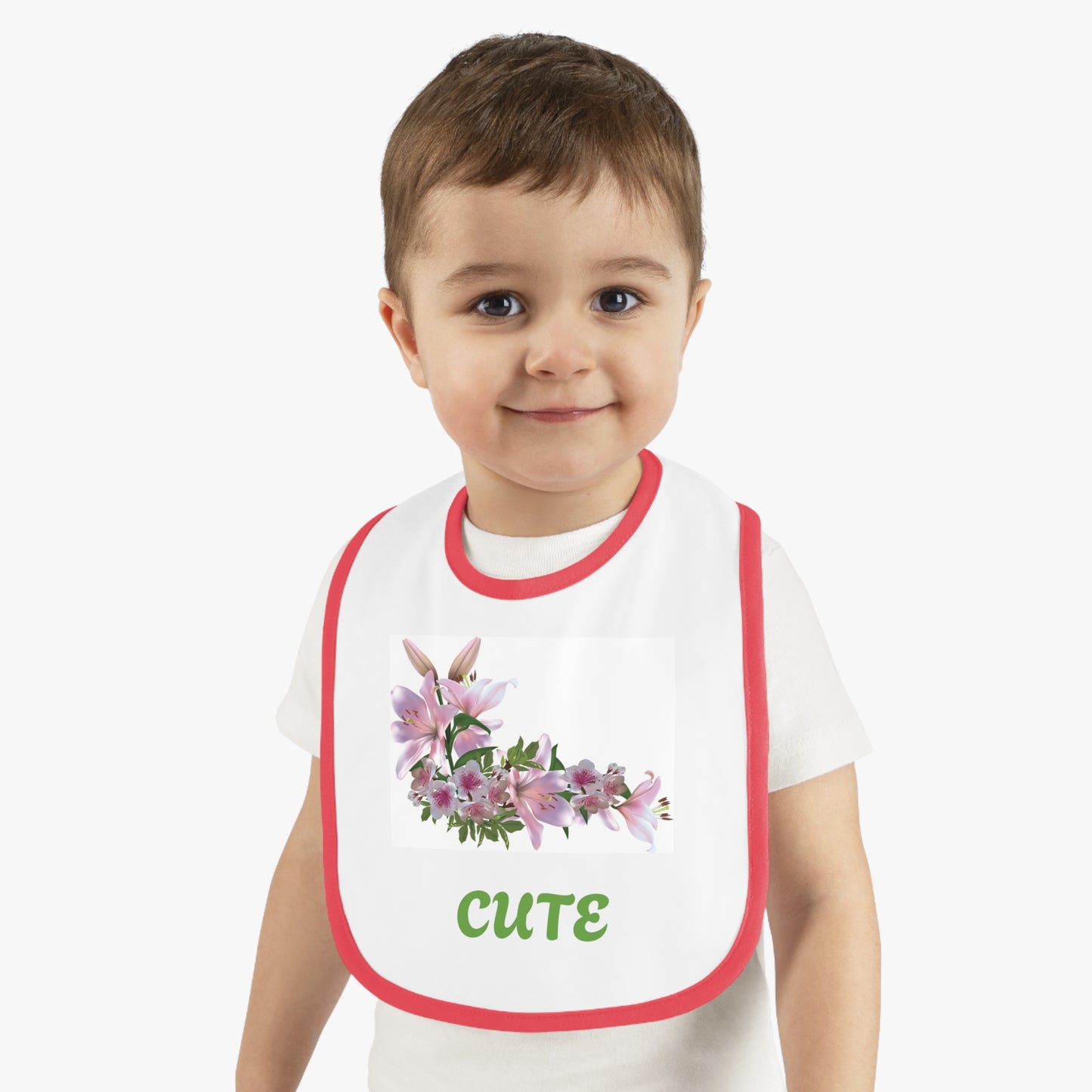 Baby Contrast Trim Jersey Bib