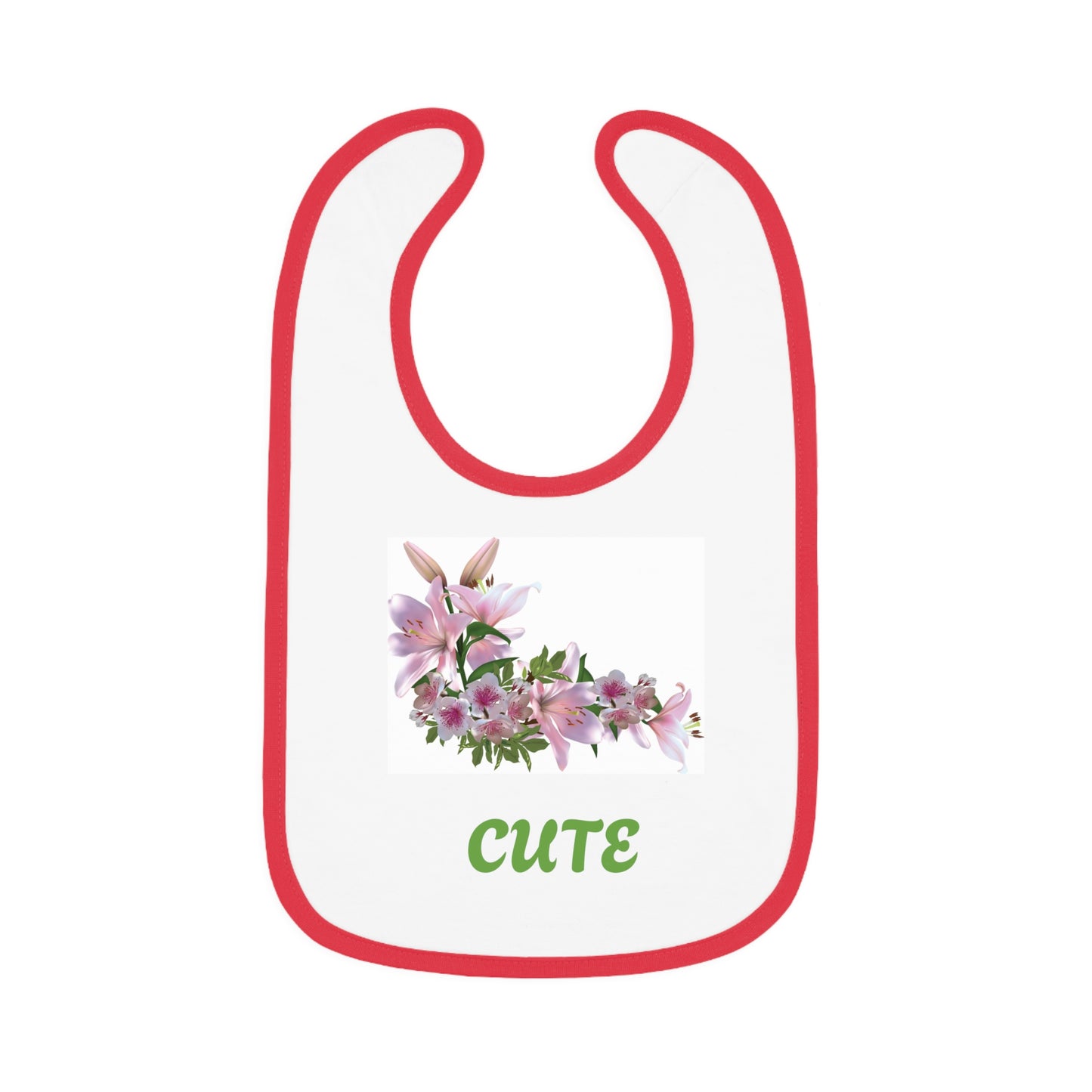 Baby Contrast Trim Jersey Bib