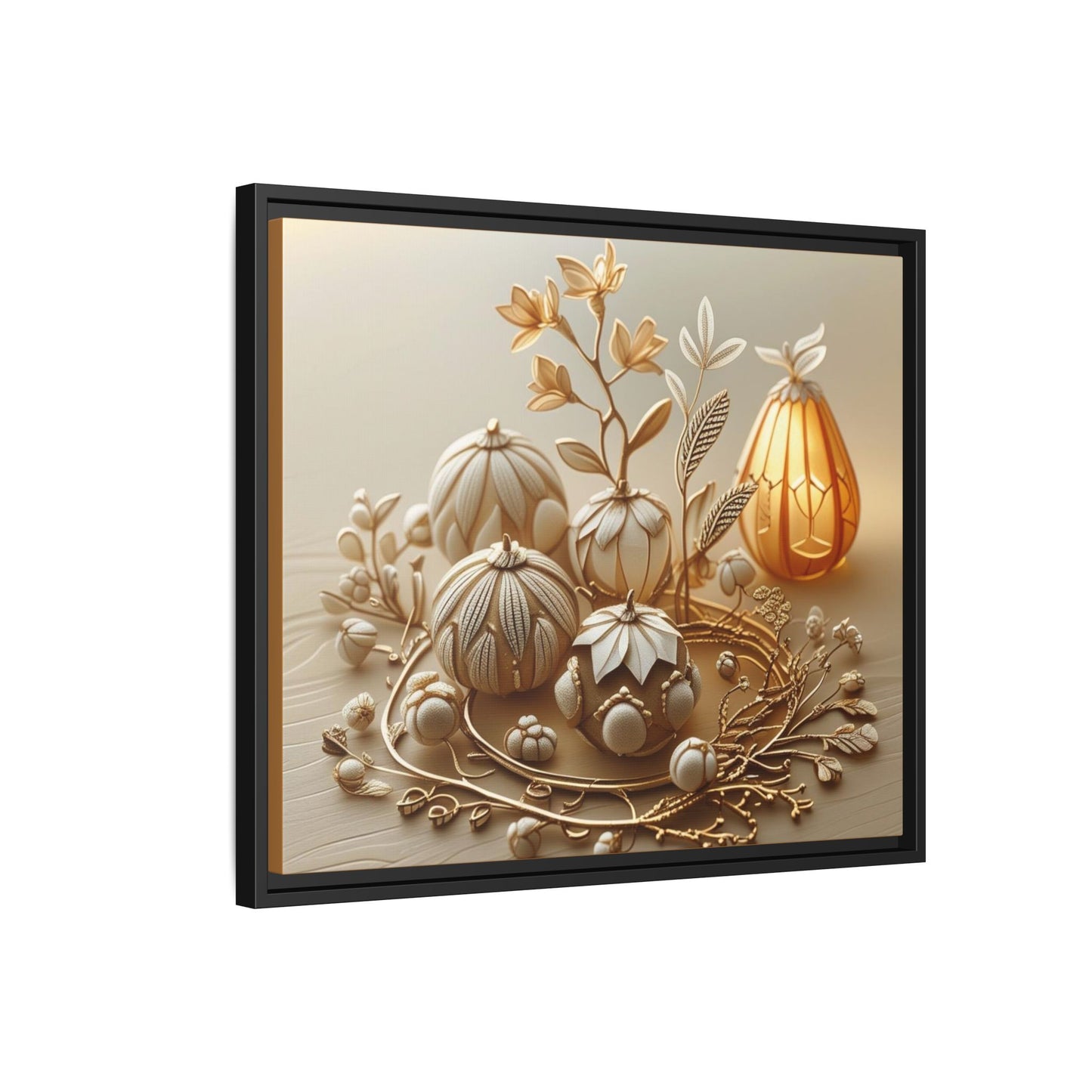 Autumn Framed Canvas Art,Thanksgiving Wall Art
