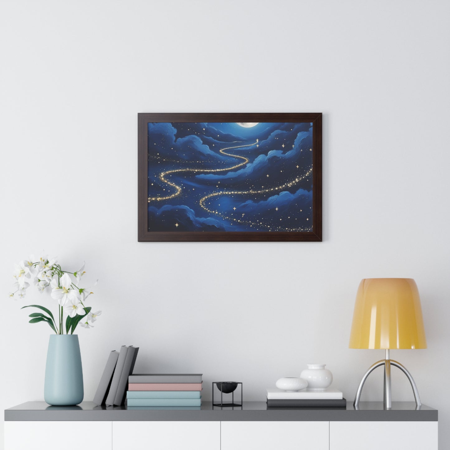 Serene Night Sky Framed Poster