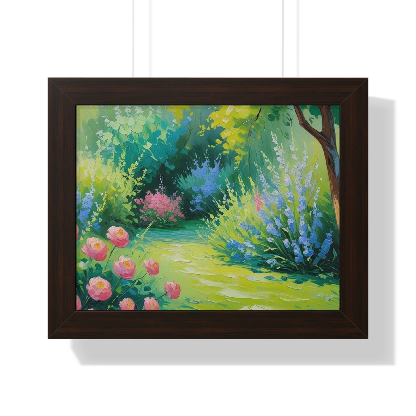 Framed Floral Landscape Art Print