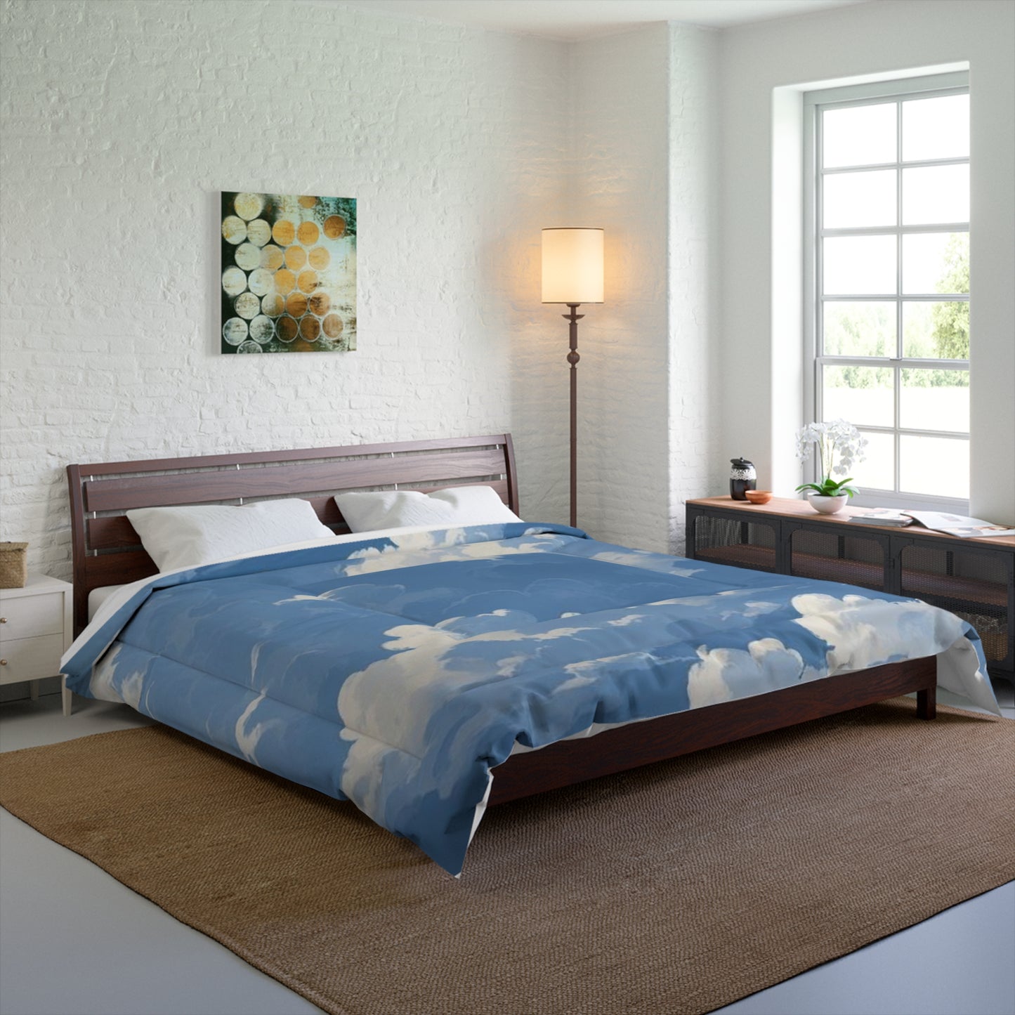 Dreamy Cloud Comforter | Soft Bedding for Cozy Nights, Bedroom Decor, Cloud Print, Comfortable Sleep, Gift for Home Decor Lovers