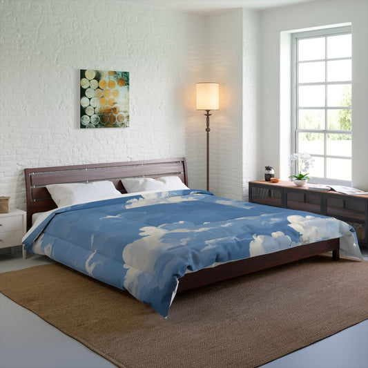 Dreamy Cloud Comforter | Soft Bedding for Cozy Nights, Bedroom Decor, Cloud Print, Comfortable Sleep, Gift for Home Decor Lovers