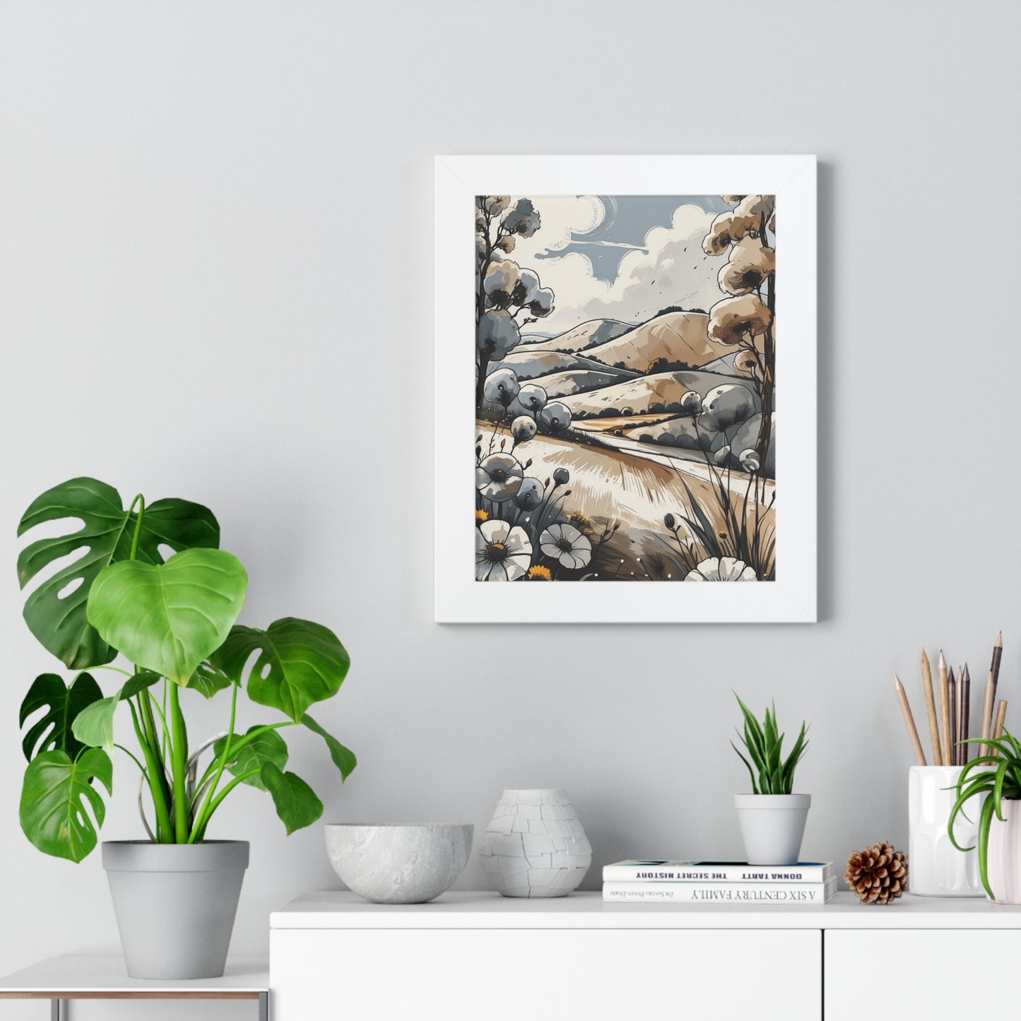 Nature-Inspired Framed Vertical Poster