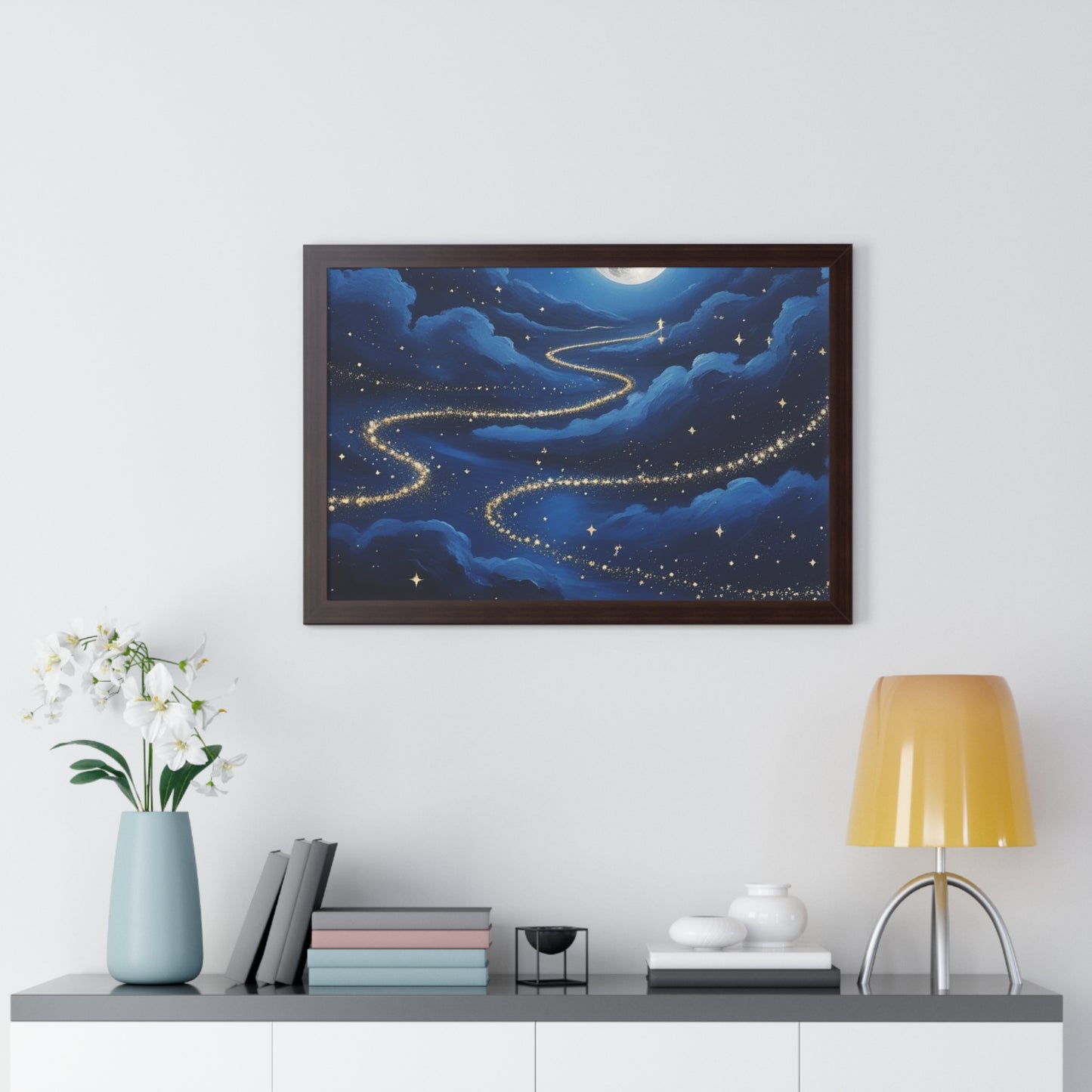 Serene Night Sky Framed Poster