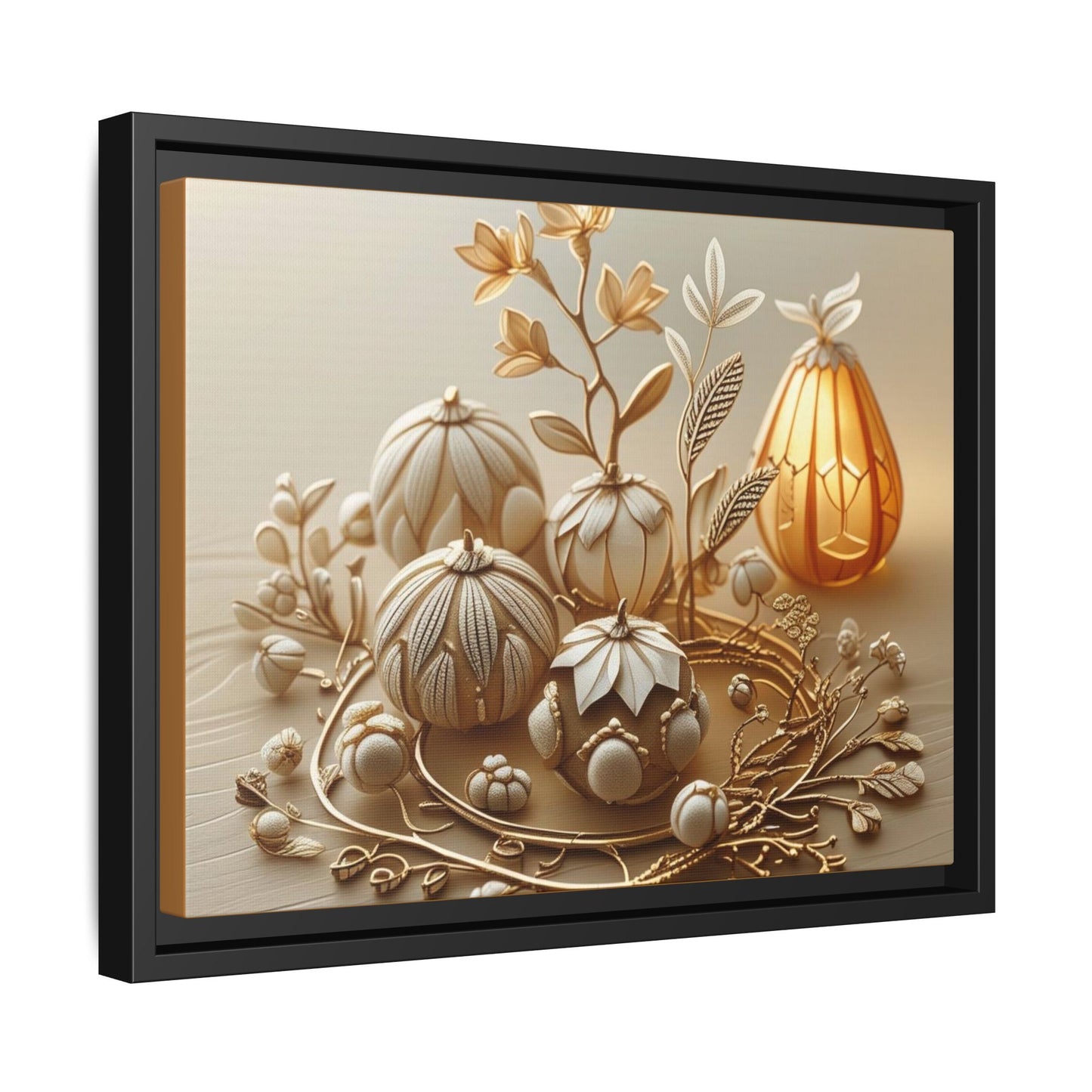 Autumn Framed Canvas Art,Thanksgiving Wall Art