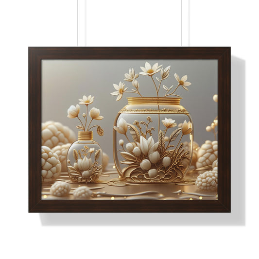 Elegant Floral Framed Poster