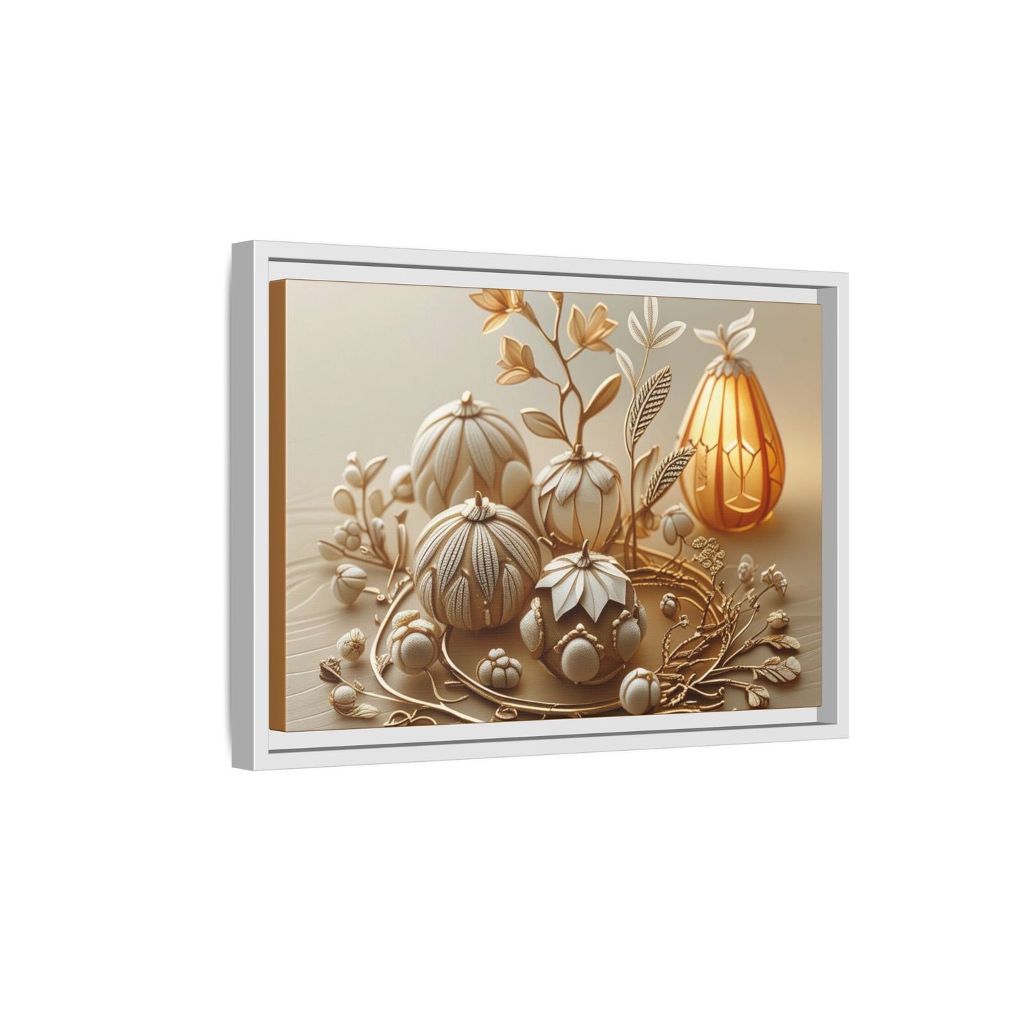 Autumn Framed Canvas Art,Thanksgiving Wall Art