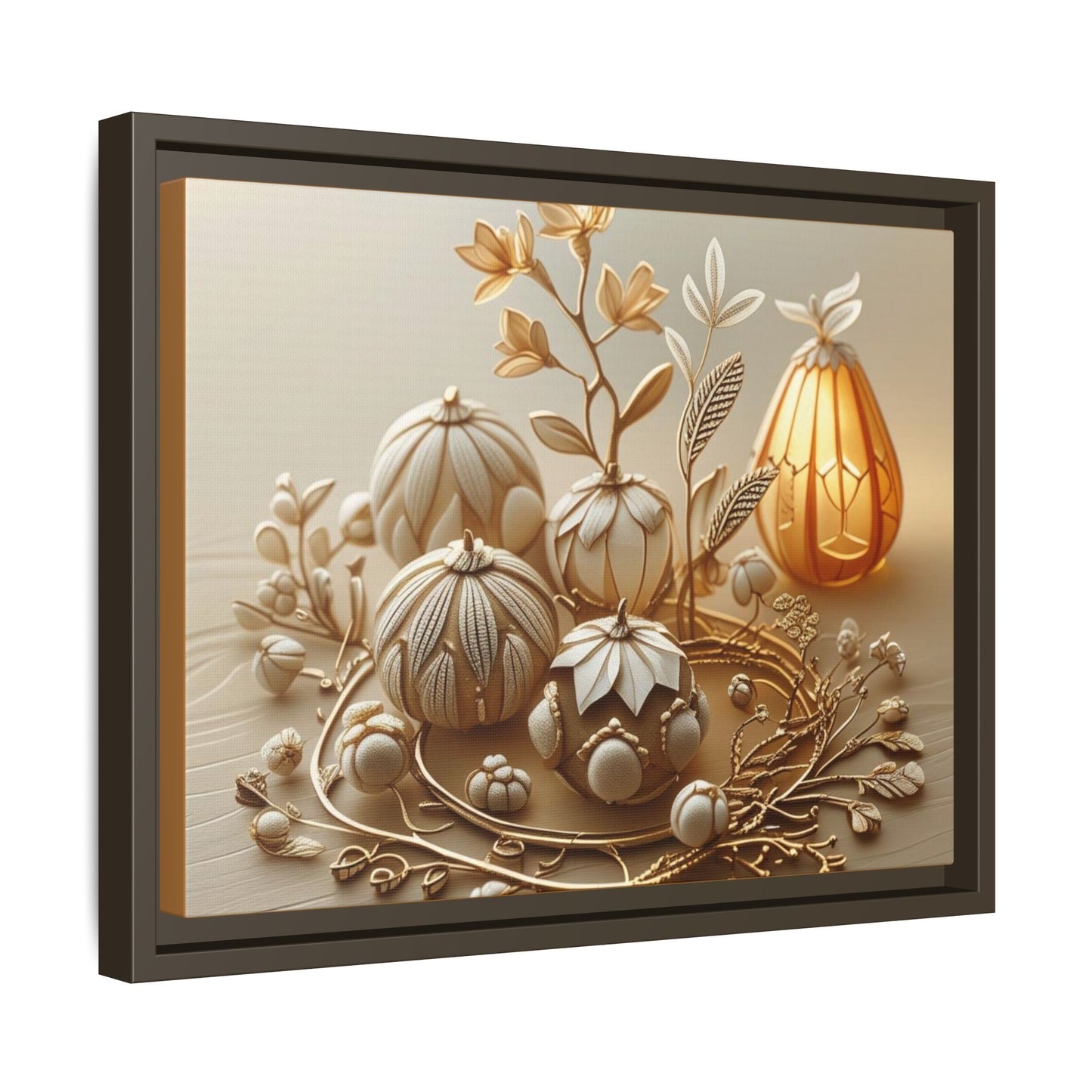 Autumn Framed Canvas Art,Thanksgiving Wall Art