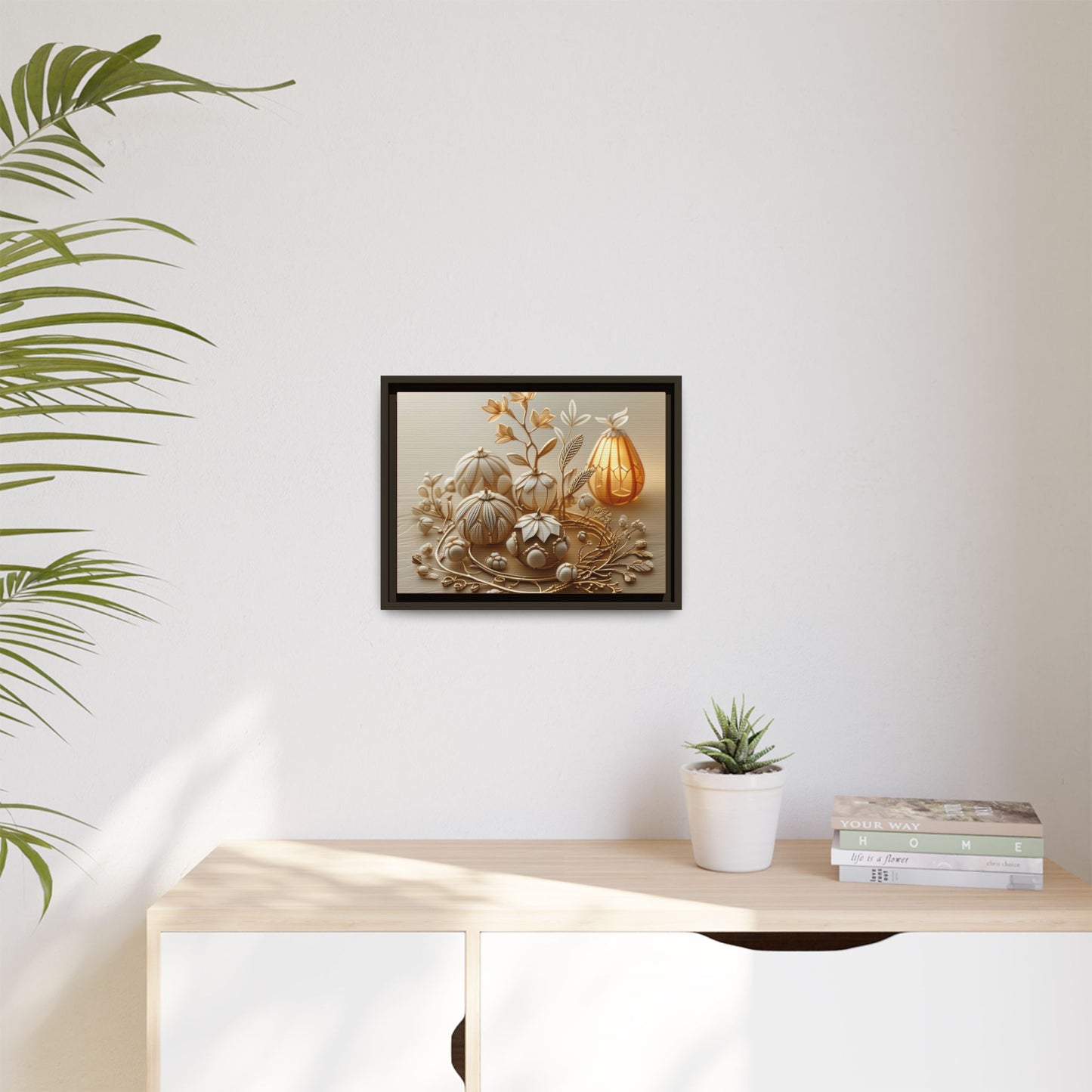 Autumn Framed Canvas Art,Thanksgiving Wall Art