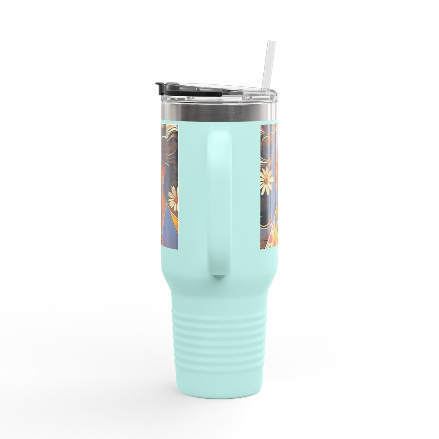 Bohemian Insulated Travel Mug | 40oz Floral Design | Perfect for Hot & Cold Drinks, Travel Lovers, Gifts for Her, Summer Vibes