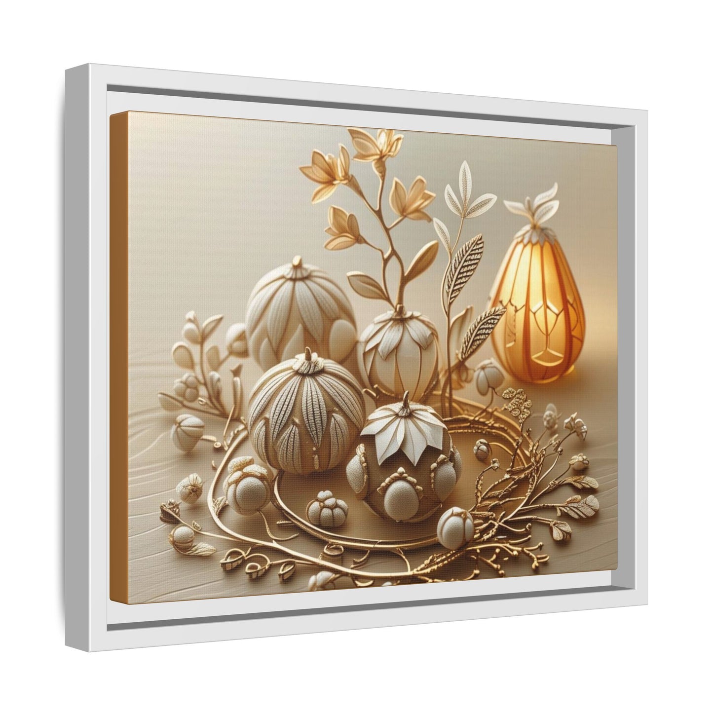 Autumn Framed Canvas Art,Thanksgiving Wall Art