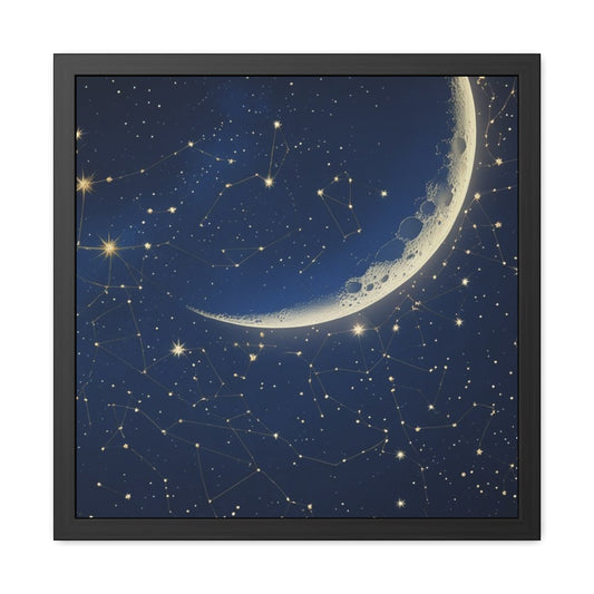 Celestial Moon Poster, Astrology Wall Decor