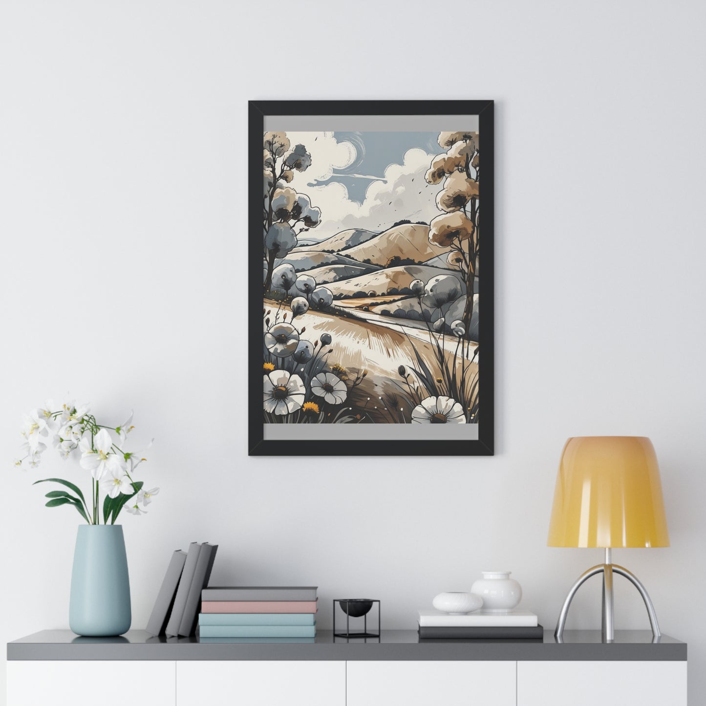 Nature-Inspired Framed Vertical Poster