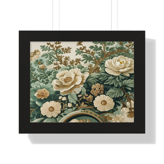 Vintage Floral Wall Art, Framed Poster for Home Decor, Botanical Print, Gift for Garden Lovers, Elegant Artwork, Floral Decor