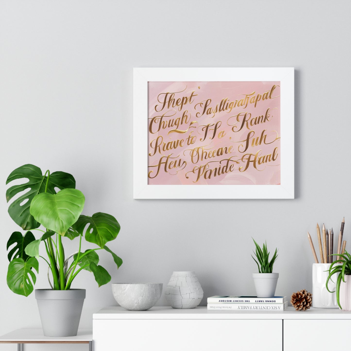 Elegant Framed Poster Art,Nursery or Office Decoration