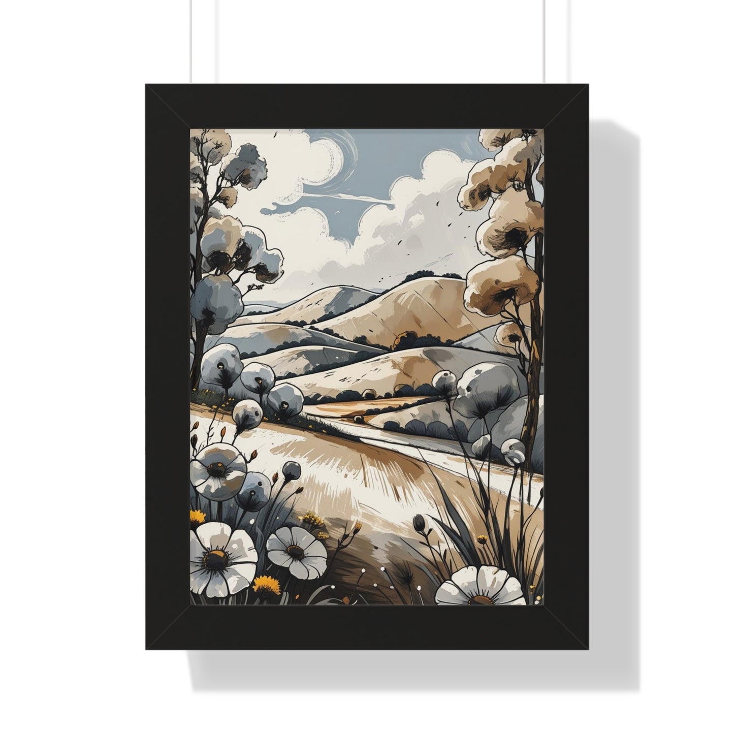 Nature-Inspired Framed Vertical Poster