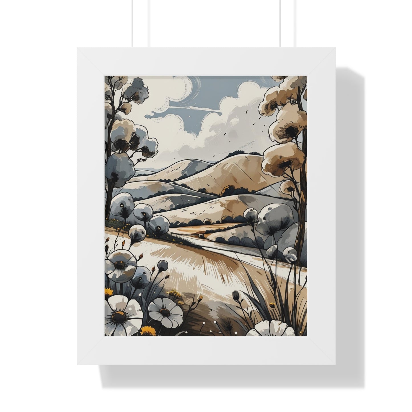 Nature-Inspired Framed Vertical Poster