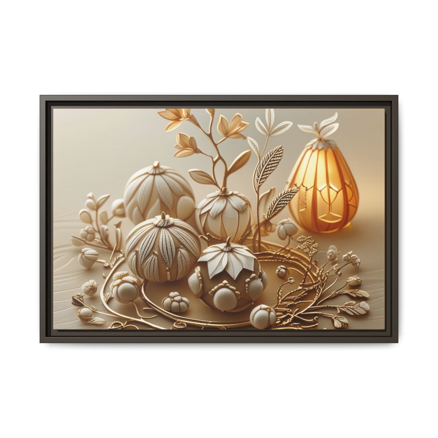 Autumn Framed Canvas Art,Thanksgiving Wall Art