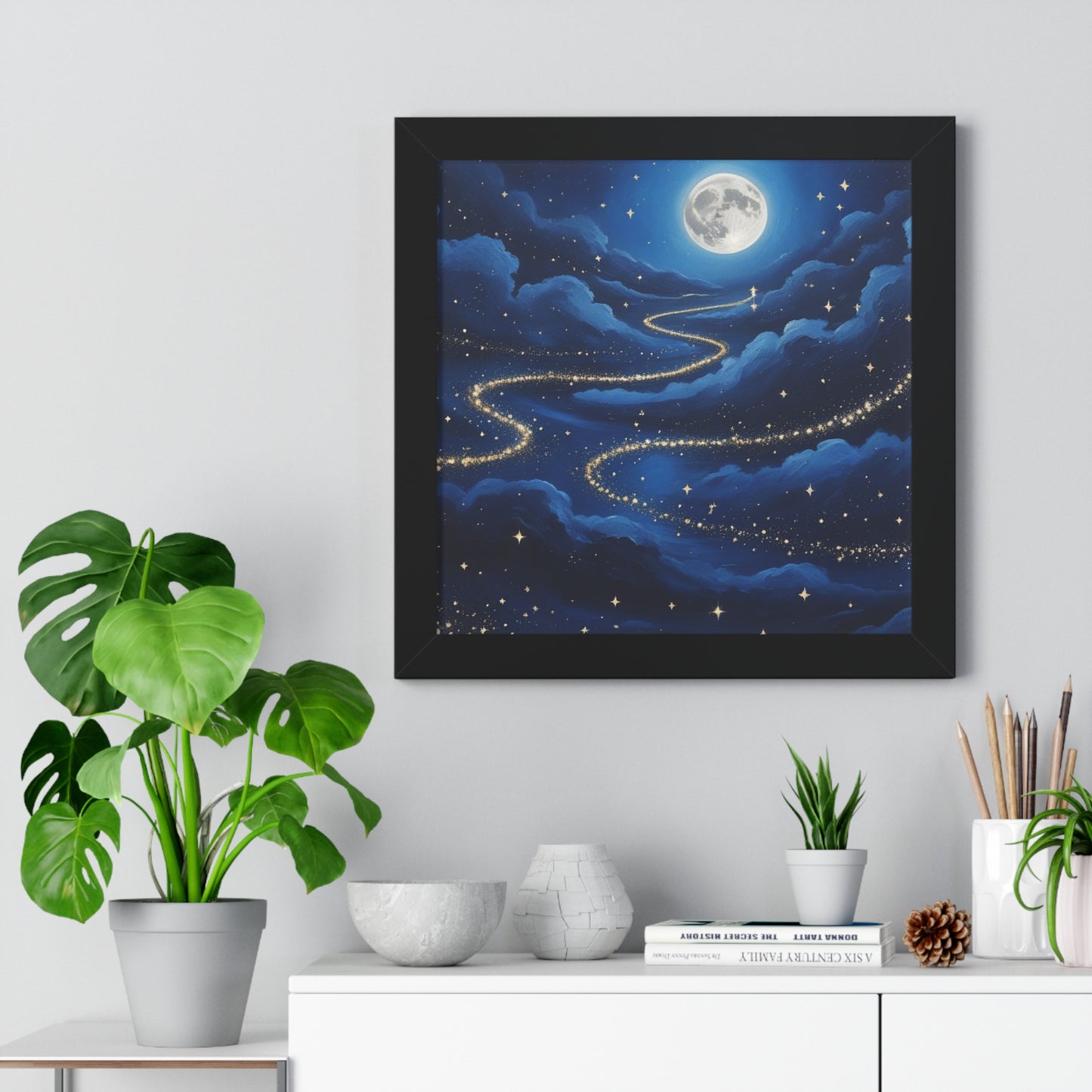 Serene Night Sky Framed Poster