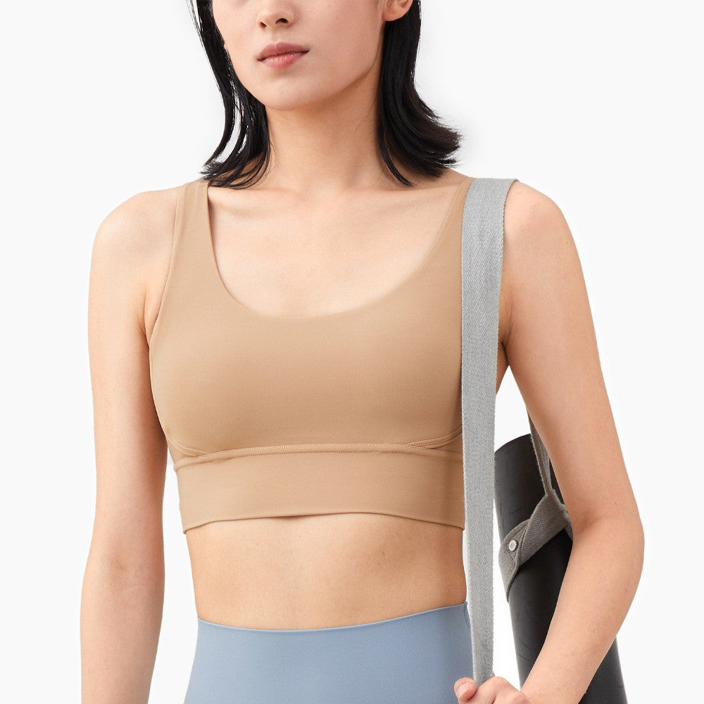Quick-drying cross strap sports fitness suit