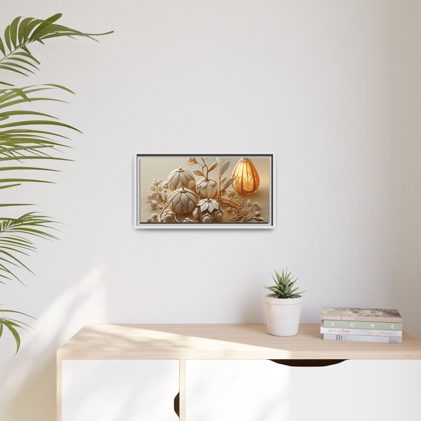 Autumn Framed Canvas Art,Thanksgiving Wall Art